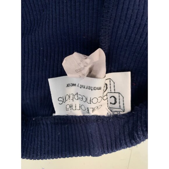 California Conceptions Womens Size Large Navy Blue Vintage Y2k Thermal Ribbed Jo - Picture 4 of 4
